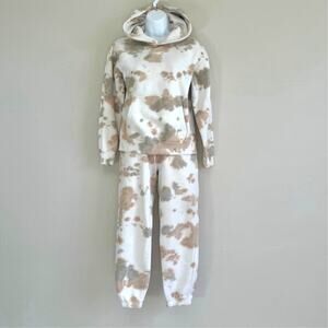 SACRE Tie Dye Sweatsuit Hoodie & Jogger Sweatpants 2pc Set Size Small